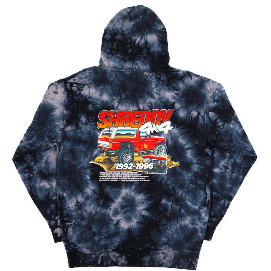 Bronco Hoodie Tie Dye Black (Mens) - Shreddy