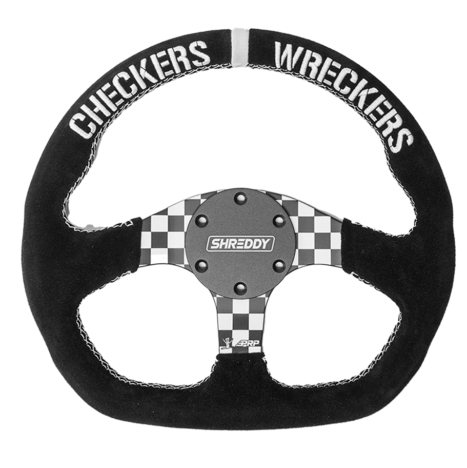 Checkered Steering Wheel // PRP X Shreddy // D - Shaped - Shreddy