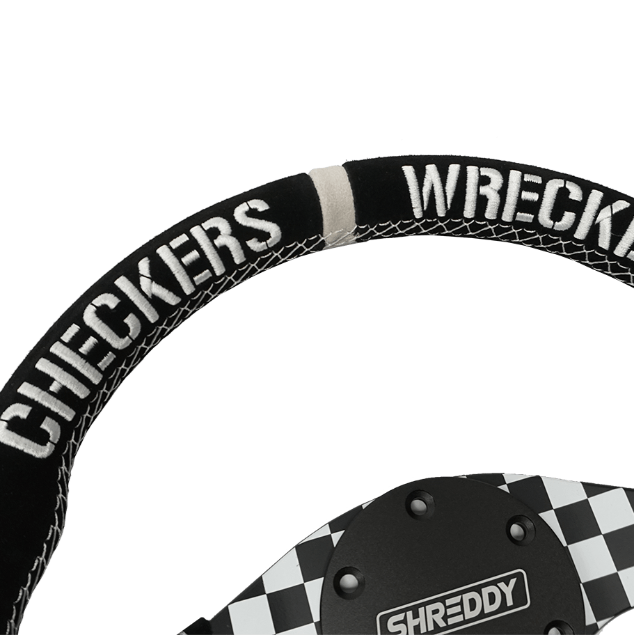 Checkered Steering Wheel // PRP X Shreddy // D - Shaped - Shreddy