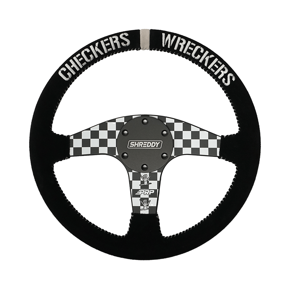 Checkered Steering Wheel // PRP X Shreddy // Deep Dish - Shreddy