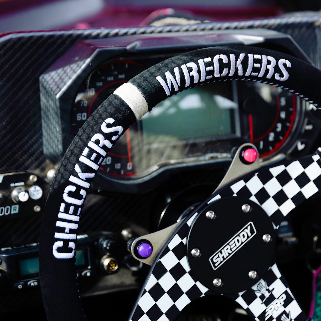 Checkered Steering Wheel // PRP X Shreddy // Flat - Shreddy