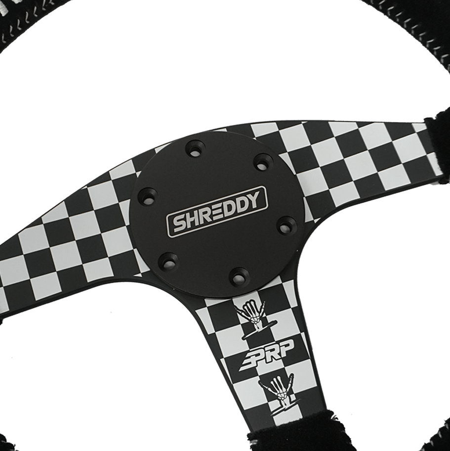 Checkered Steering Wheel // PRP X Shreddy // Flat - Shreddy