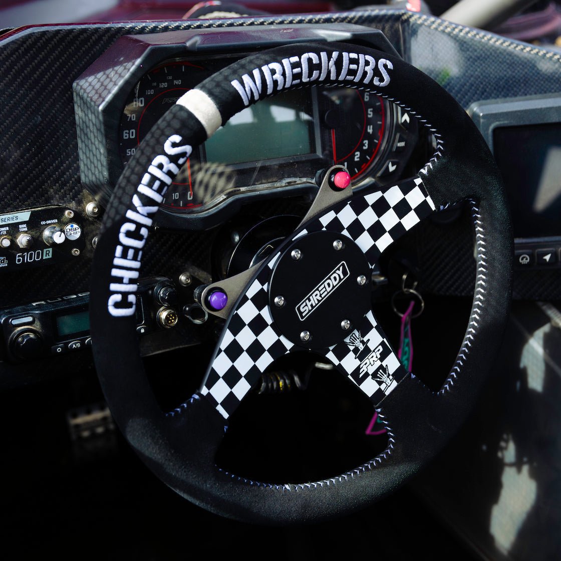 Checkered Steering Wheel // PRP X Shreddy // Flat - Shreddy