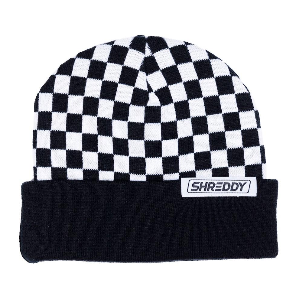 Checks Beanie (Black) - Shreddy