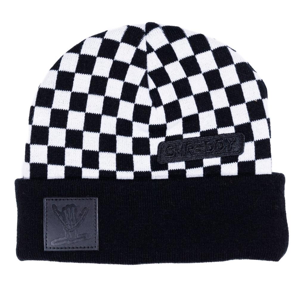 Checks Beanie (Black) - Shreddy