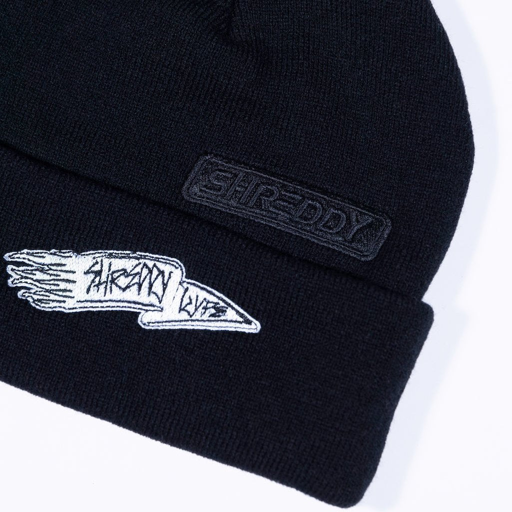 Flag Beanie (Black) - Shreddy