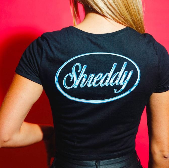 Liquid Form - Fitting Crop Tee Black (Womens) - Shreddy