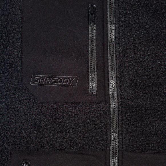 Sherpa Jacket Black/Black (Womens) - Shreddy