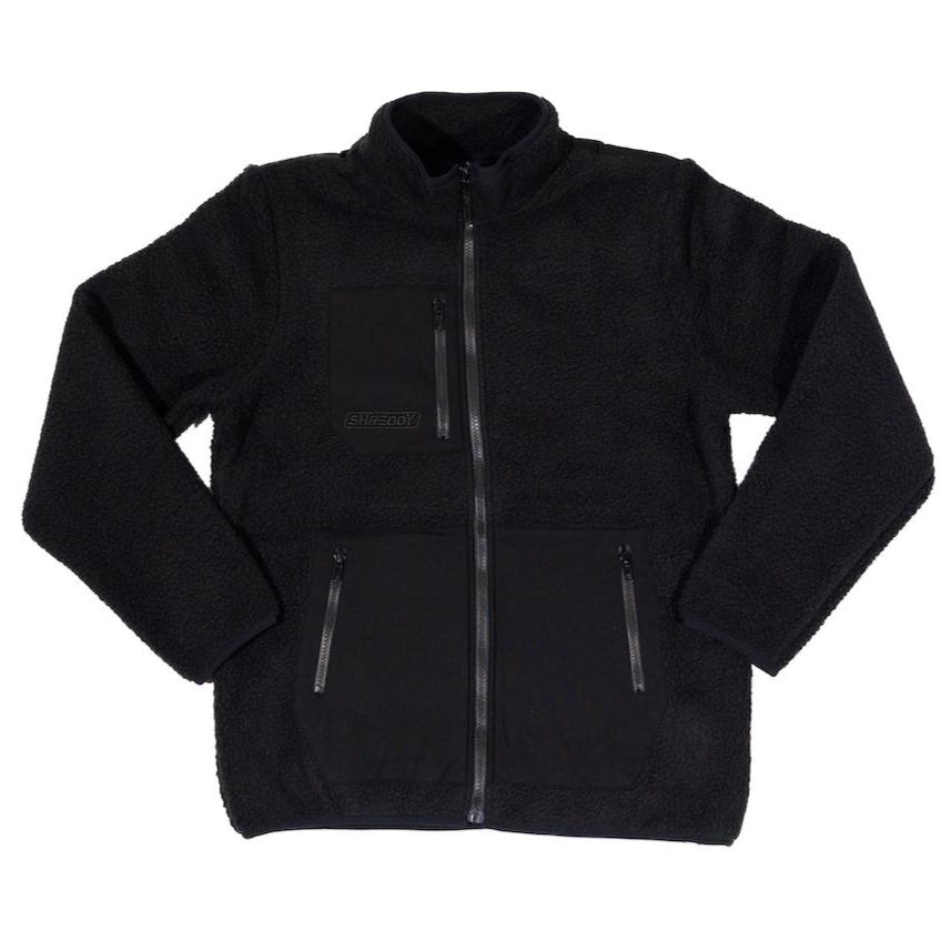 Sherpa Jacket Black/Black (Womens) - Shreddy
