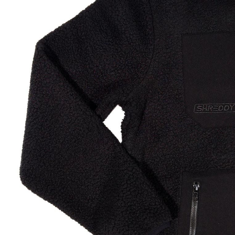 Sherpa Jacket Black/Black (Womens) - Shreddy