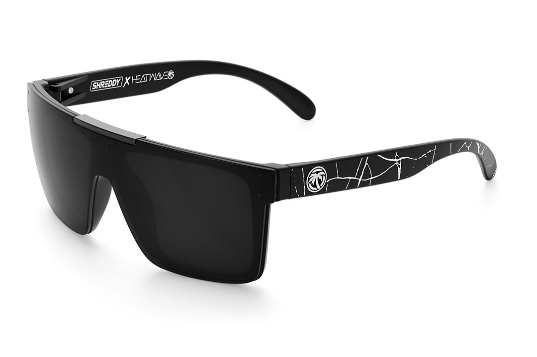 Shreddy X Heatwave Quatro White Crack/Black Lens - Shreddy