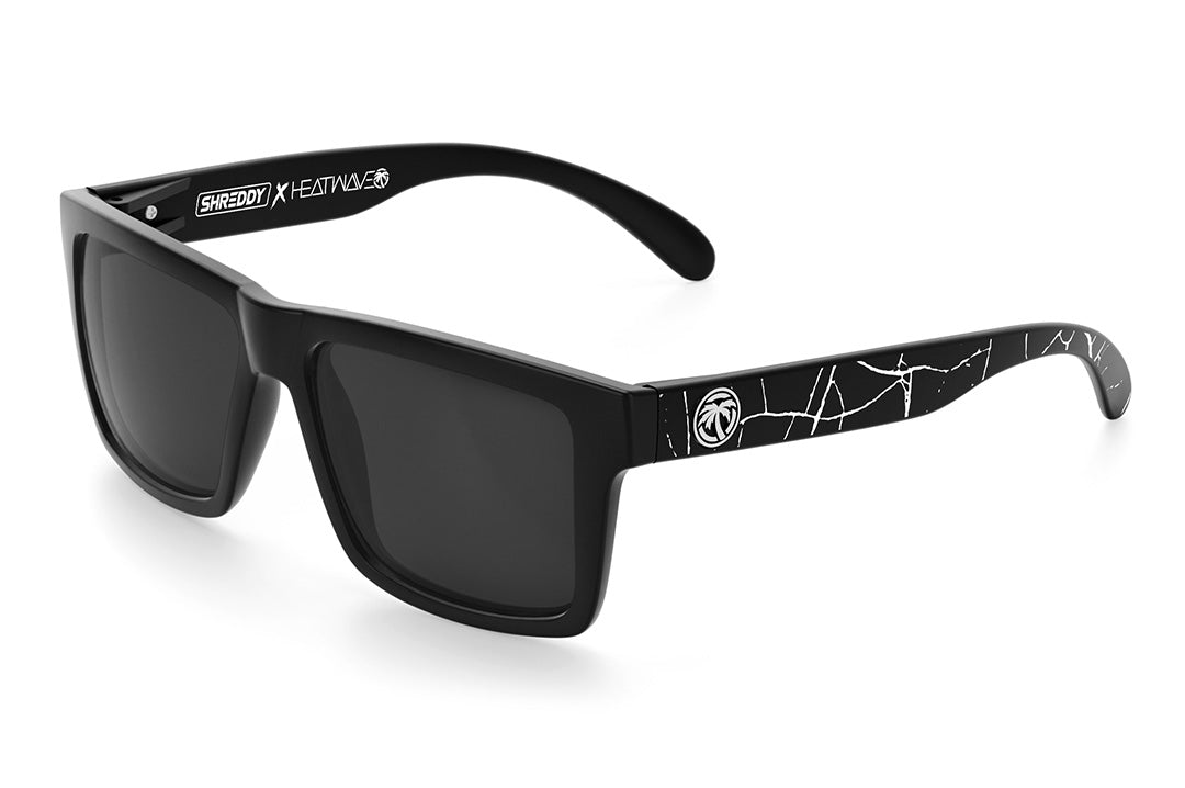 Shreddy X Heatwave Vise White Crack/Black Lens - Shreddy