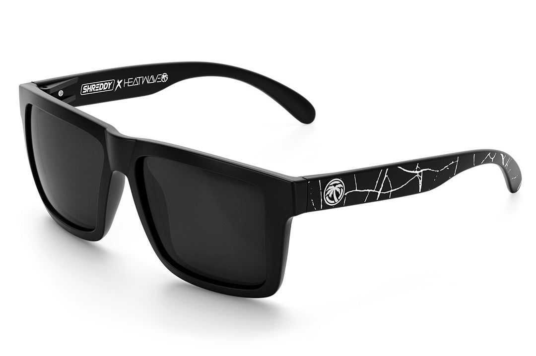 Shreddy X Heatwave XL Vise White Crack/Black Lens - Shreddy