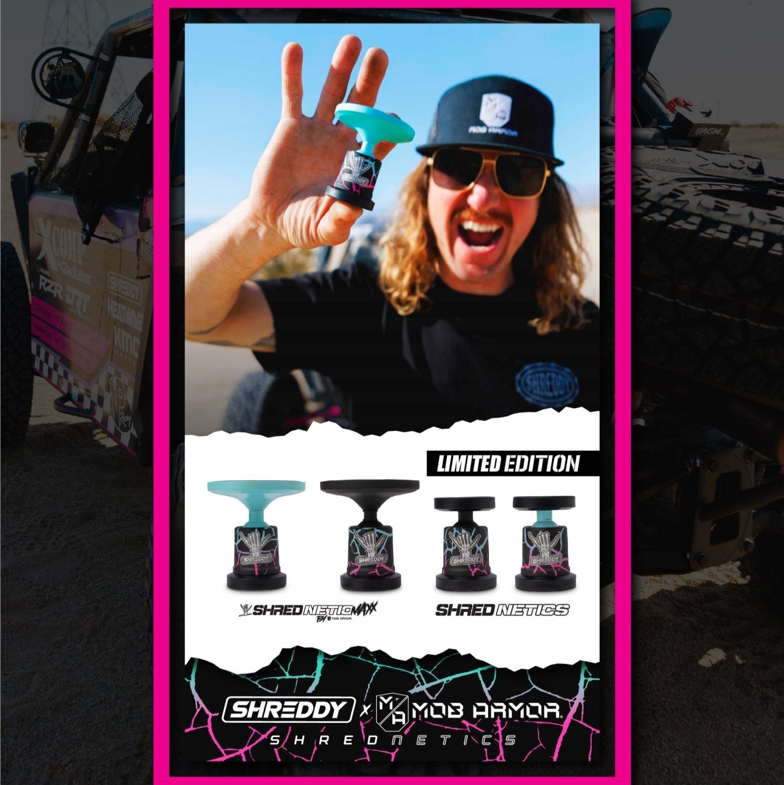 Shrednetic Maxx | Magnetic Dashboard Phone Mount (Teal) - Shreddy