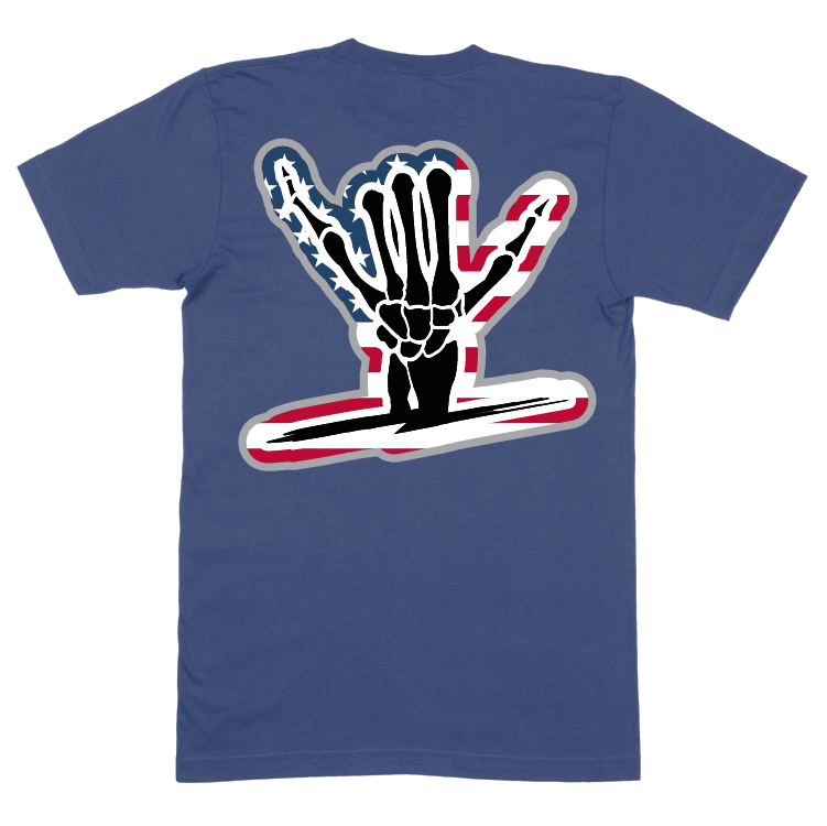 4th Flag Icon Navy Heather Shirt (Youth) - Shreddy