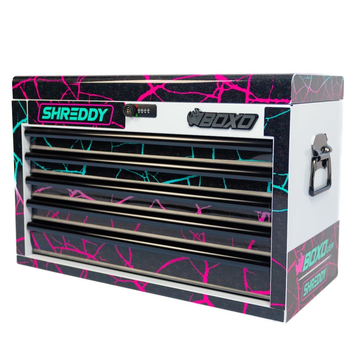 Combo Box 5-Drawers | CRACKED ShreddyBox 159-Piece Metric and SAE Toolbox - Shreddy