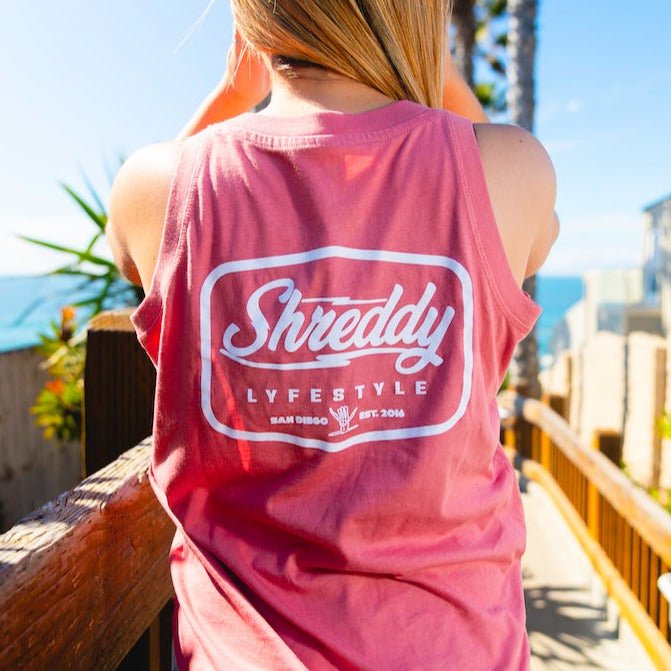 Diamond Relaxed Fine Jersey Tank (Womens) - Shreddy