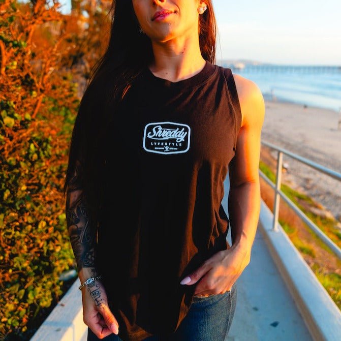 Diamond Relaxed Fine Jersey Tank (Womens) - Shreddy