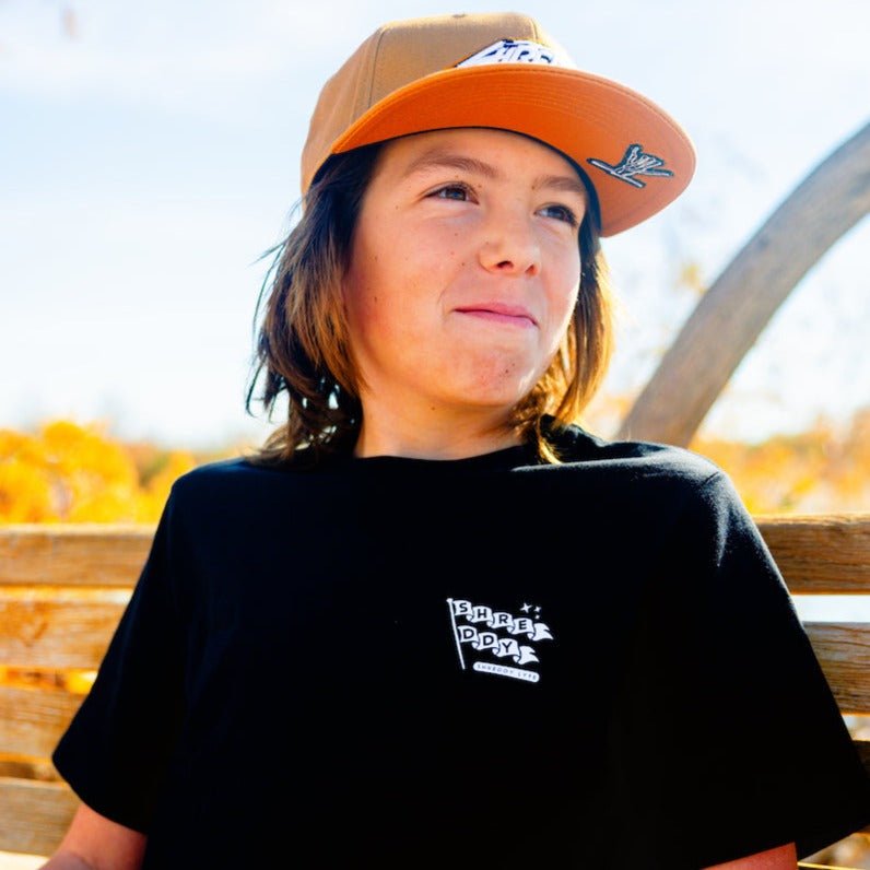 Flagpole Shirt Black (Youth) - Shreddy