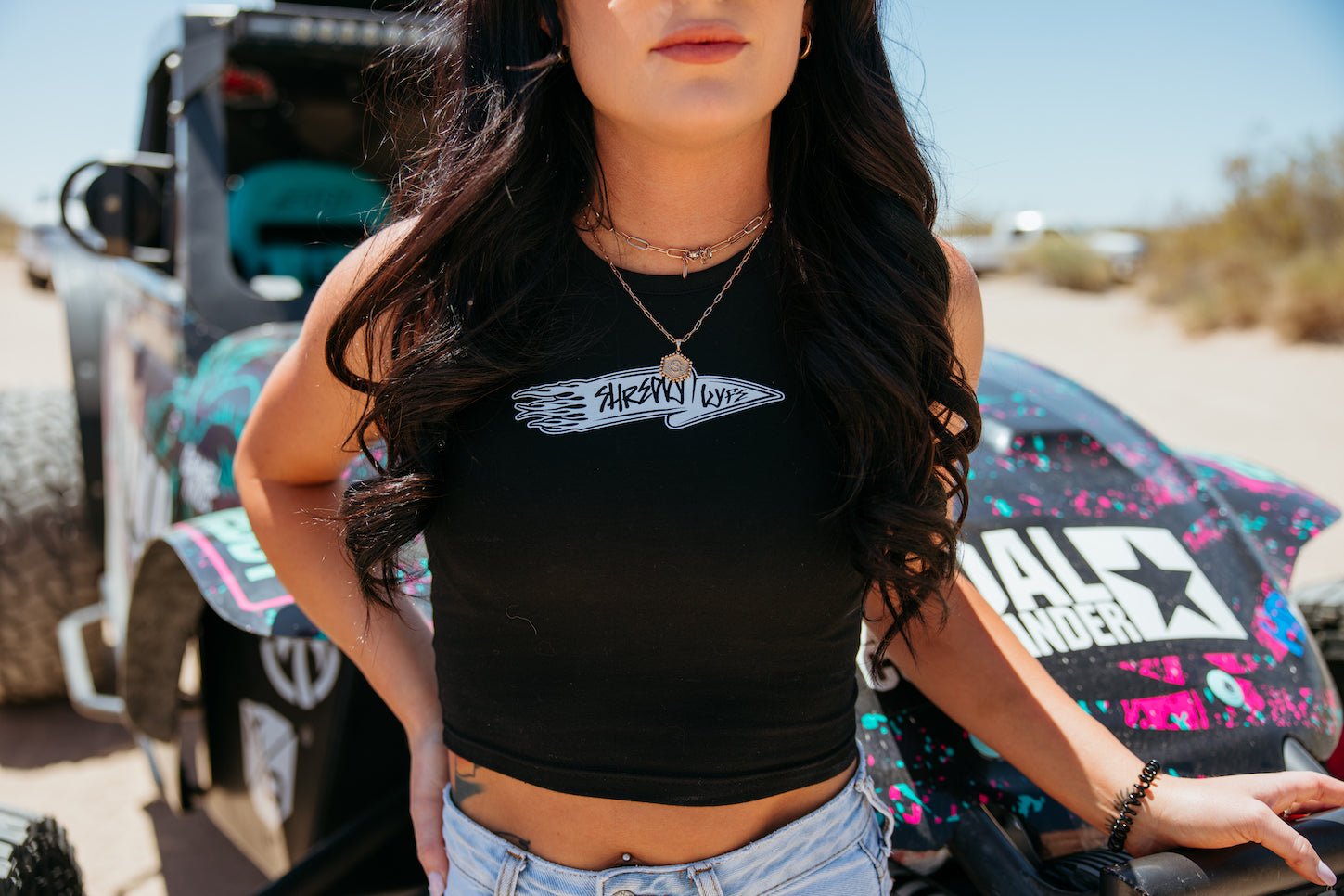 Pennant Crop Tank (Womens) - Shreddy