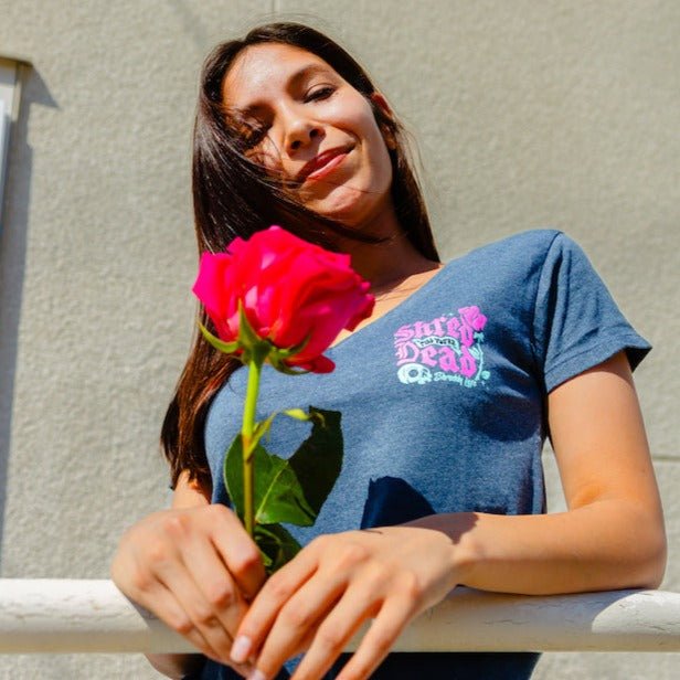 Rose V Tee Shirt (Womens) - Shreddy