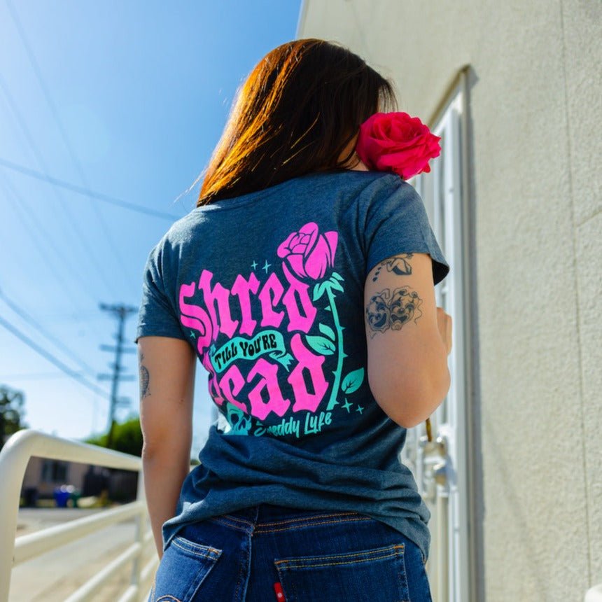 Rose V Tee Shirt (Womens) - Shreddy