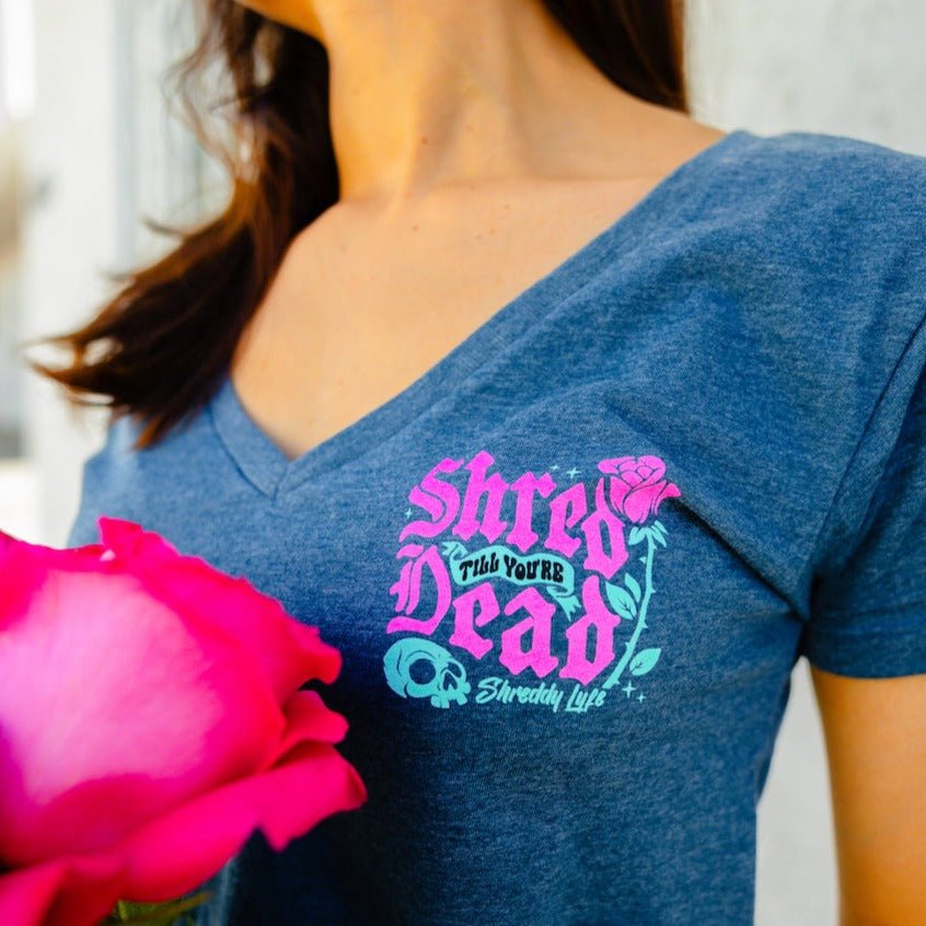 Rose V Tee Shirt (Womens) - Shreddy