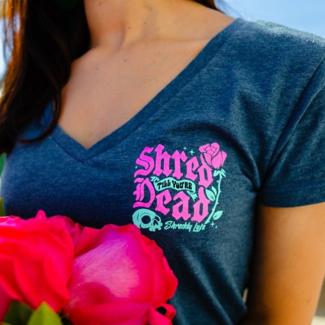 Rose V Tee Shirt (Womens) - Shreddy