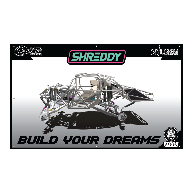 Trophy Truck Banner 52" X 32" - Shreddy