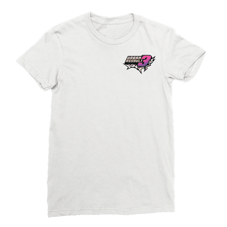 Urban Assault Club Crew Shirt White (Womens) - Shreddy