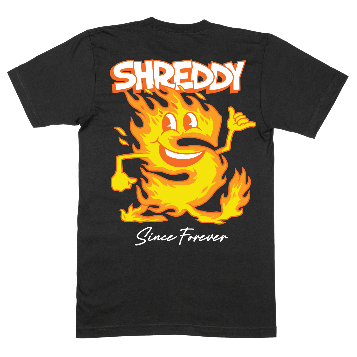 Flame Man Shirt Black (Youth) - Shreddy