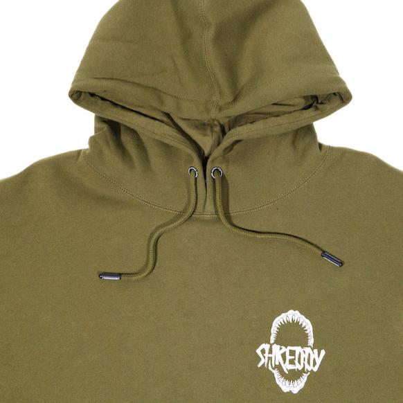 Jaws Hoodie Mil Green (Mens) - Shreddy