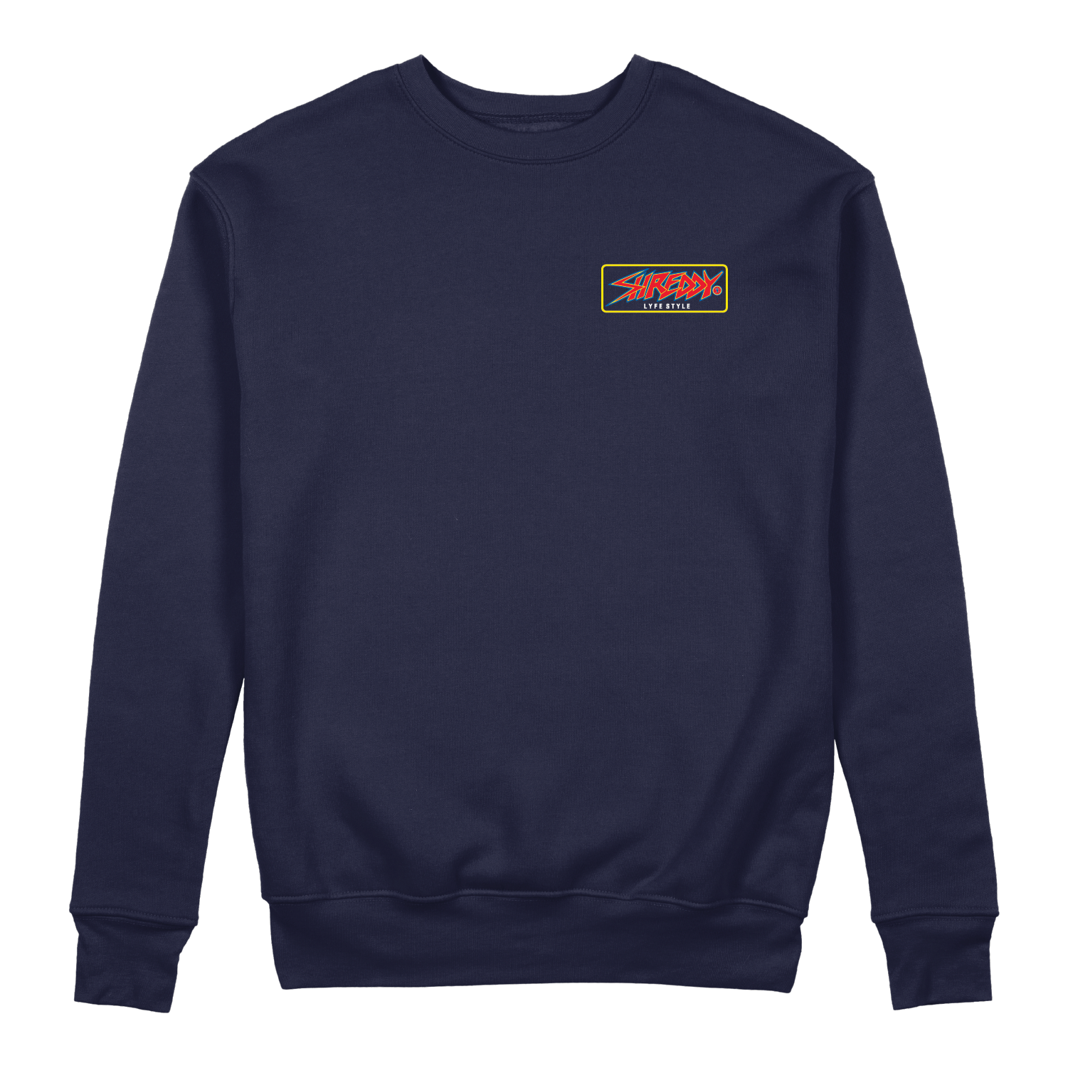 Pop Crewneck Sweatshirt Navy (Mens) - Shreddy