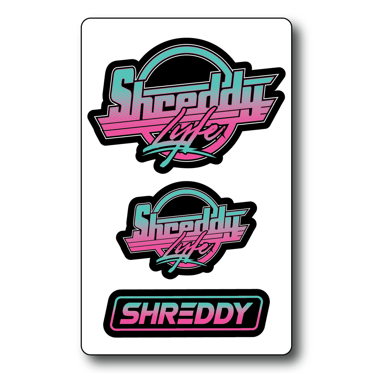 Shreddy Puck Sticker Sheet: Slap and Shred