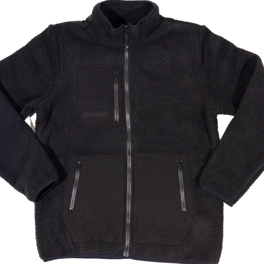 Sherpa Jacket Black/Black (Womens) - Shreddy