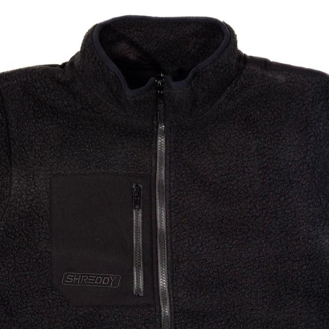 Sherpa Jacket Black/Black (Womens) - Shreddy