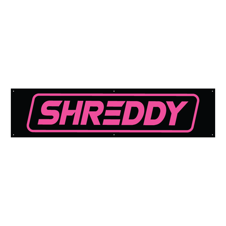 Box Logo Banner Pink 58" x 14" - Shreddy