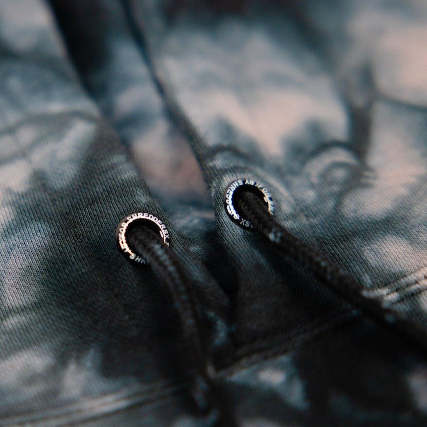 Checks Hoodie Tie Dye Black (Mens) - Shreddy