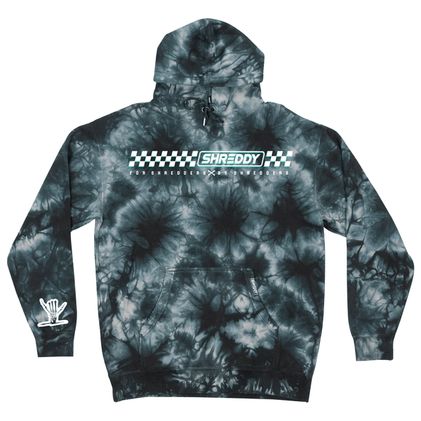 Checks Hoodie Tie Dye Black (Mens) – Shreddy