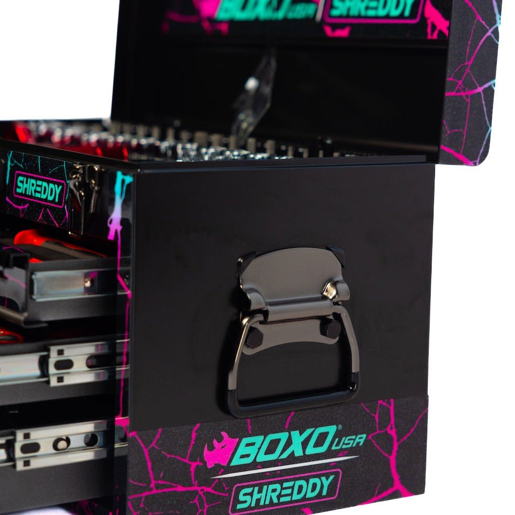 Combo Box 3-Drawers | CRACKED ShreddyBox 159-Piece Metric and SAE Toolbox - Shreddy