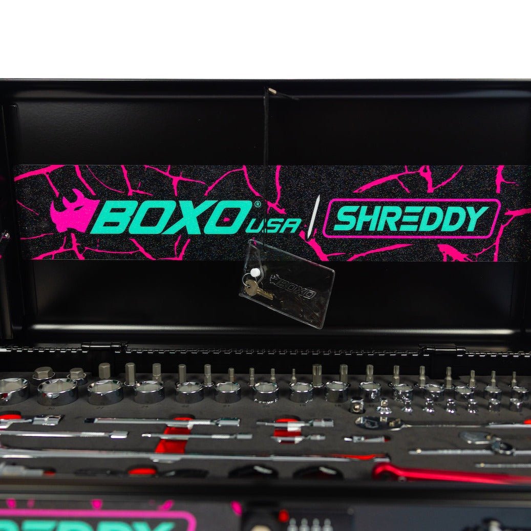 Combo Box 5-Drawers | CRACKED ShreddyBox 159-Piece Metric and SAE Toolbox - Shreddy