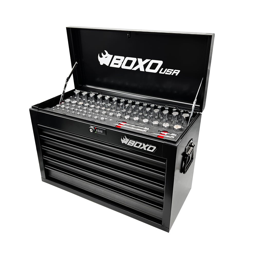 MotoBox  26 5-Drawer Portable Tool Box with 103-Piece Metric tool Se —  BoxoUSA