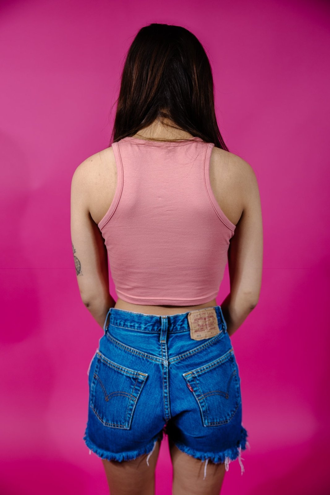 Pennant Crop Tank Rose (Womens) - Shreddy