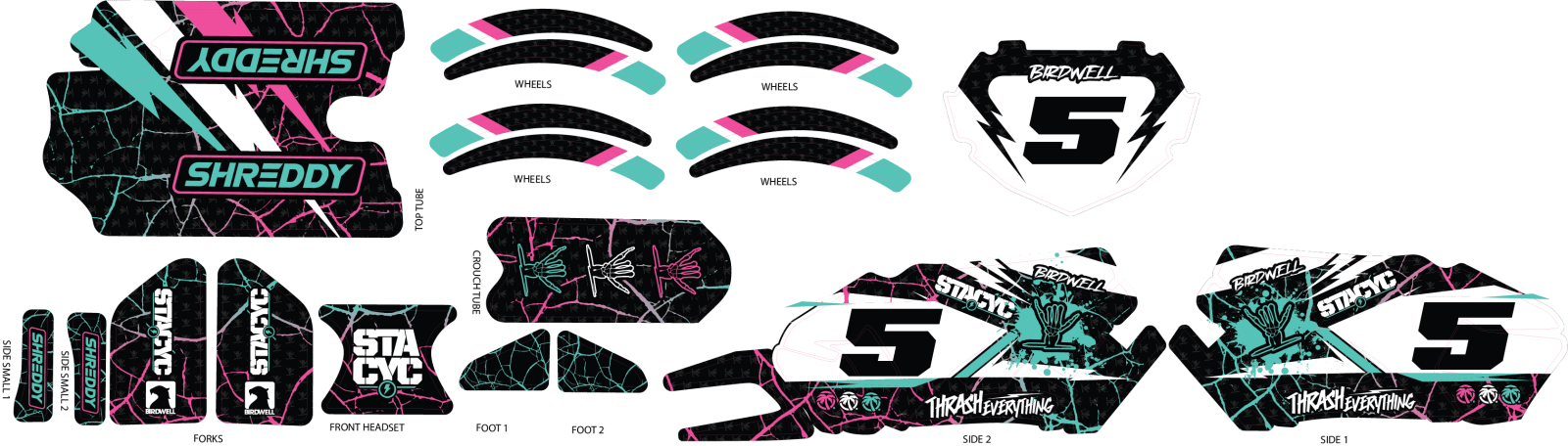 SHREDDY CUSTOM STACYC KITS GEN 2 (CANDY) - Shreddy