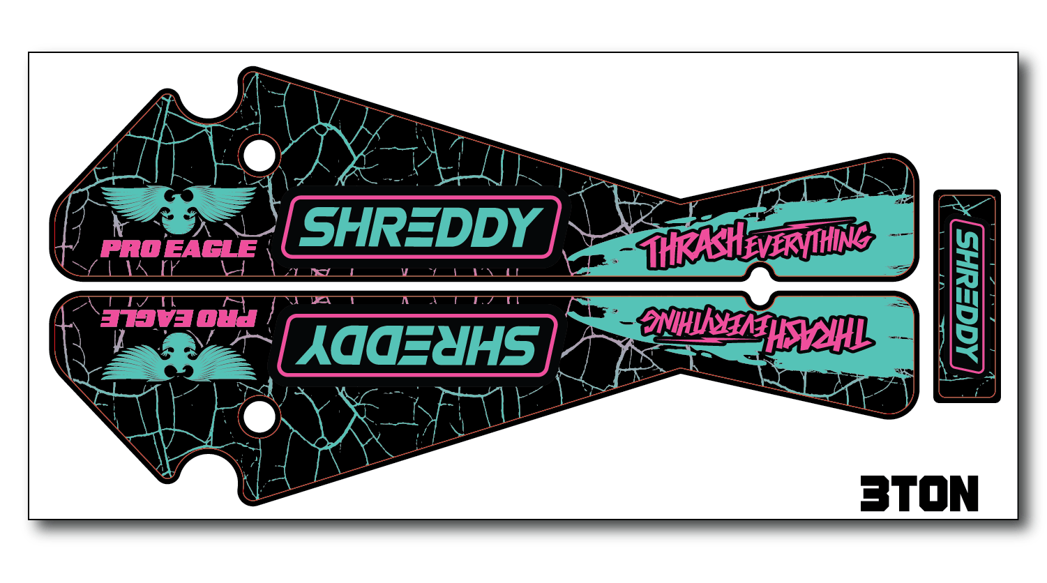 Shreddy Wrap Kit for Pro Eagle 3 Ton Big Wheel Off Road Jack "Kratos" - Shreddy