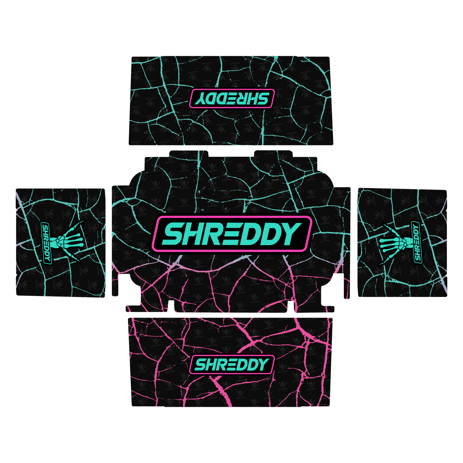 Shreddy Yeti Cracked Cooler Wrap - Shreddy