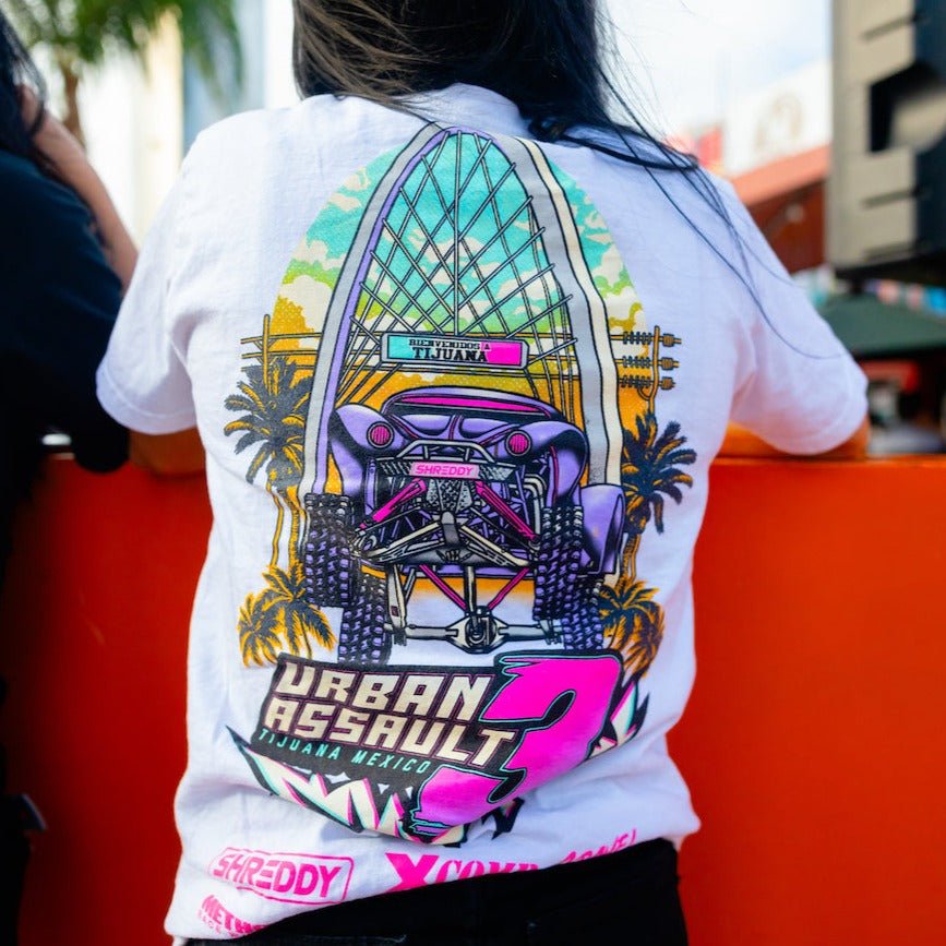 Urban Assault Club Crew Shirt White (Womens) - Shreddy